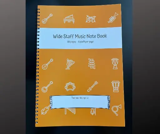 Wide Staff Music Note Book